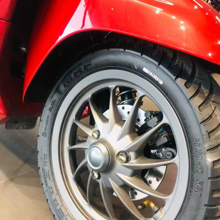 Red Color Bajaj Chetak front tyre