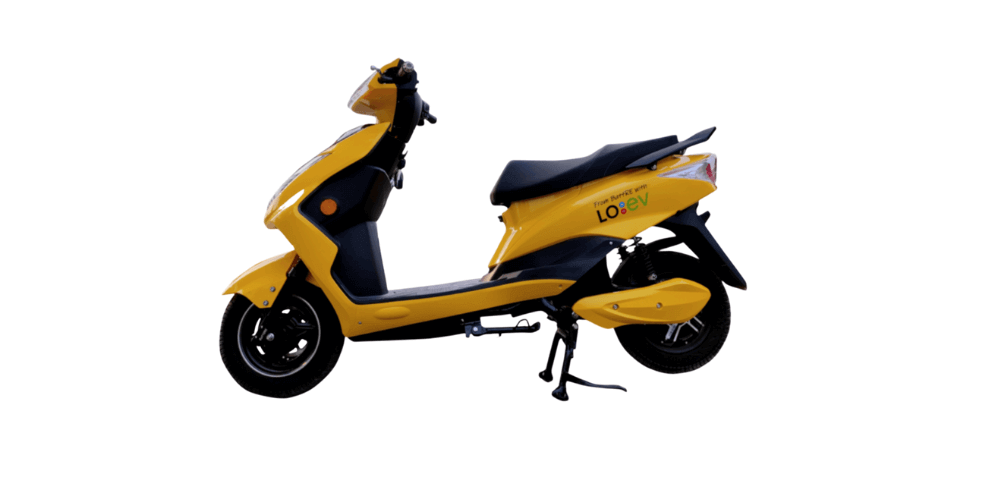 battre loev electric scooter yellow color