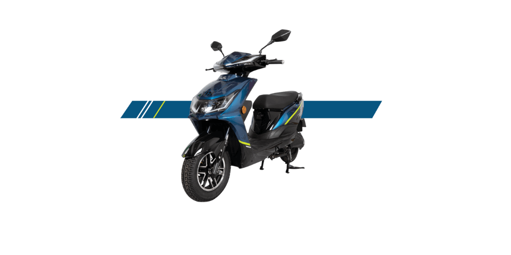 Eeve india ahava electric scooter blue color