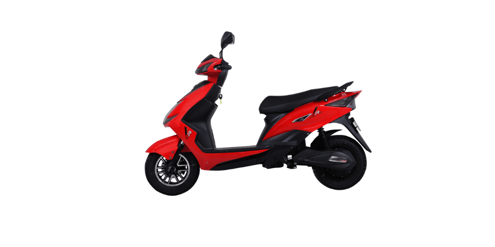 eeve india wind electric scooter red color