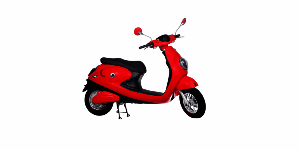 eeve india your electric scooter red color