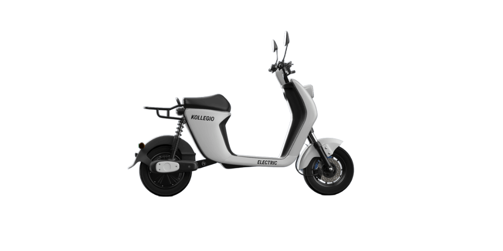 kabira mobility kollegio electric scooter white color