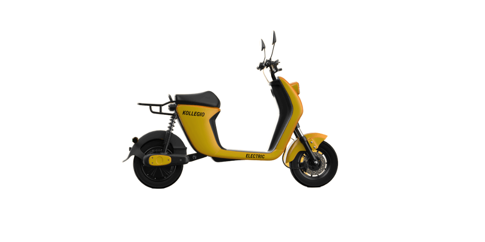 kabira mobility kollegio electric scooter yellow color