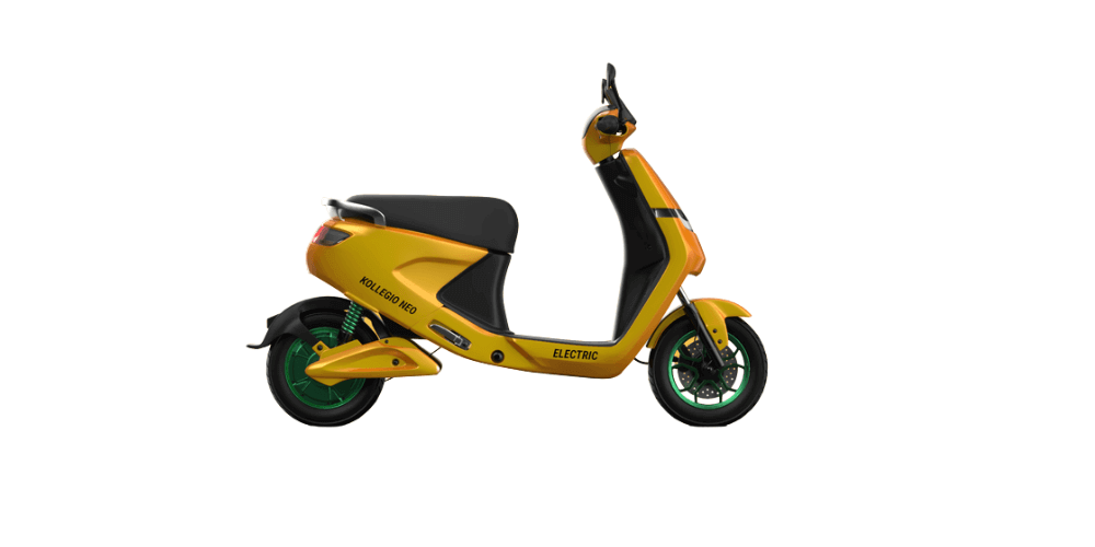 kabira mobility kollegio neo electric scooter yellow color