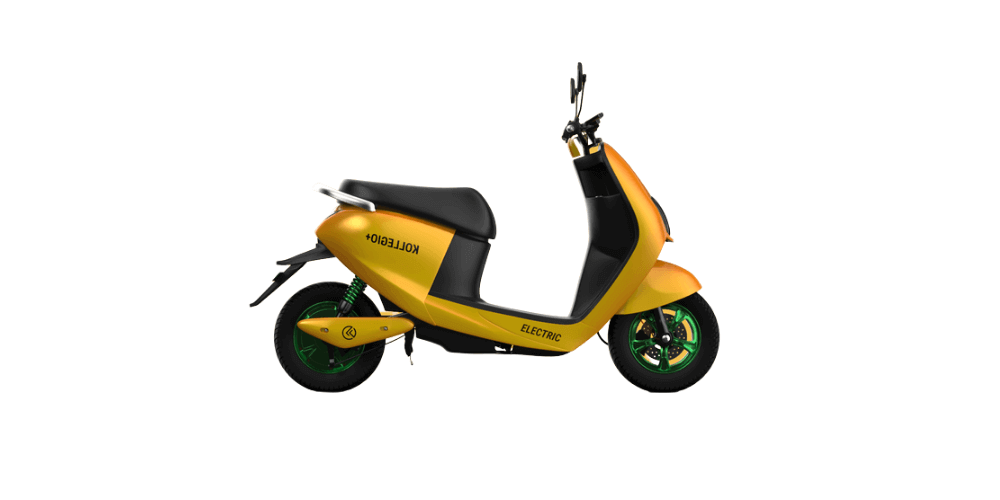 kabira mobility kollegio plus electric scooter yellow color