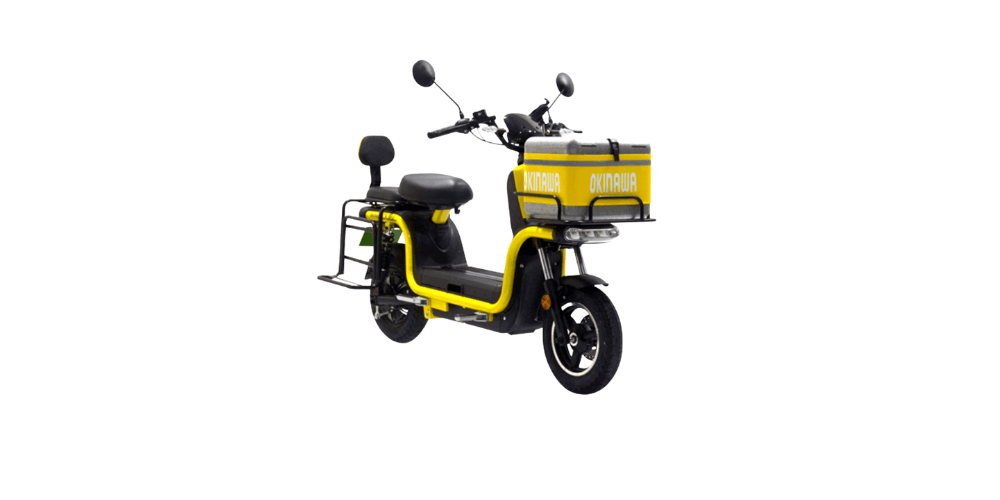 okinawa dual electric scooter yellow color