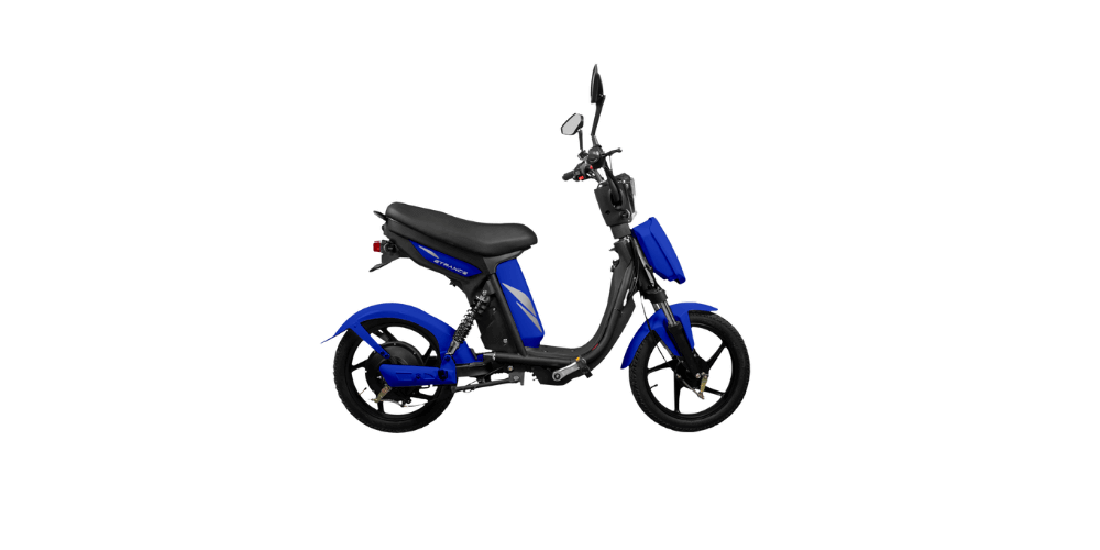 pure etrance electric scooter blue color