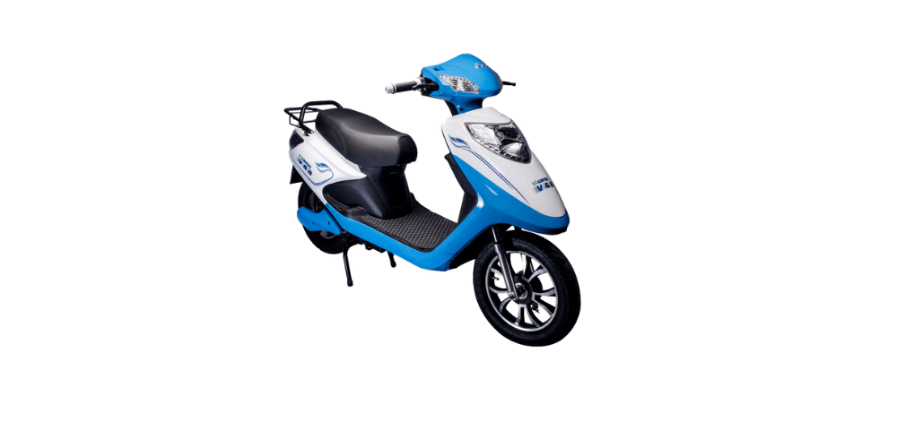 ampere v48 electric scooter blue colour