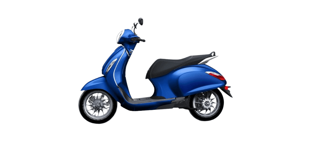 bajaj chetak electric scooter indigo metallic colour