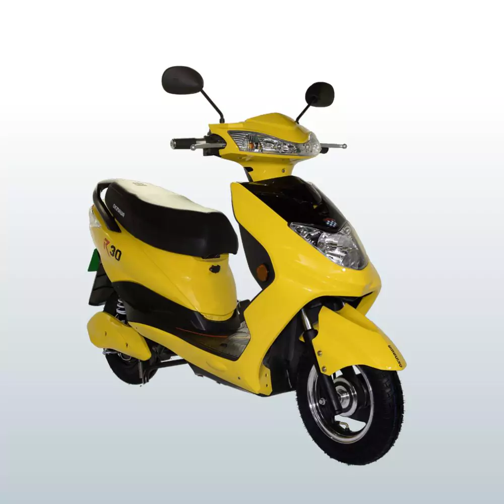 Ather 450X GEN 3 black Color in Yellow background
